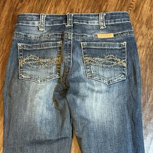 Cowgirl Tuff Co Women’s Jeans 27 X 33 Dark Don’t Fence Me In Western